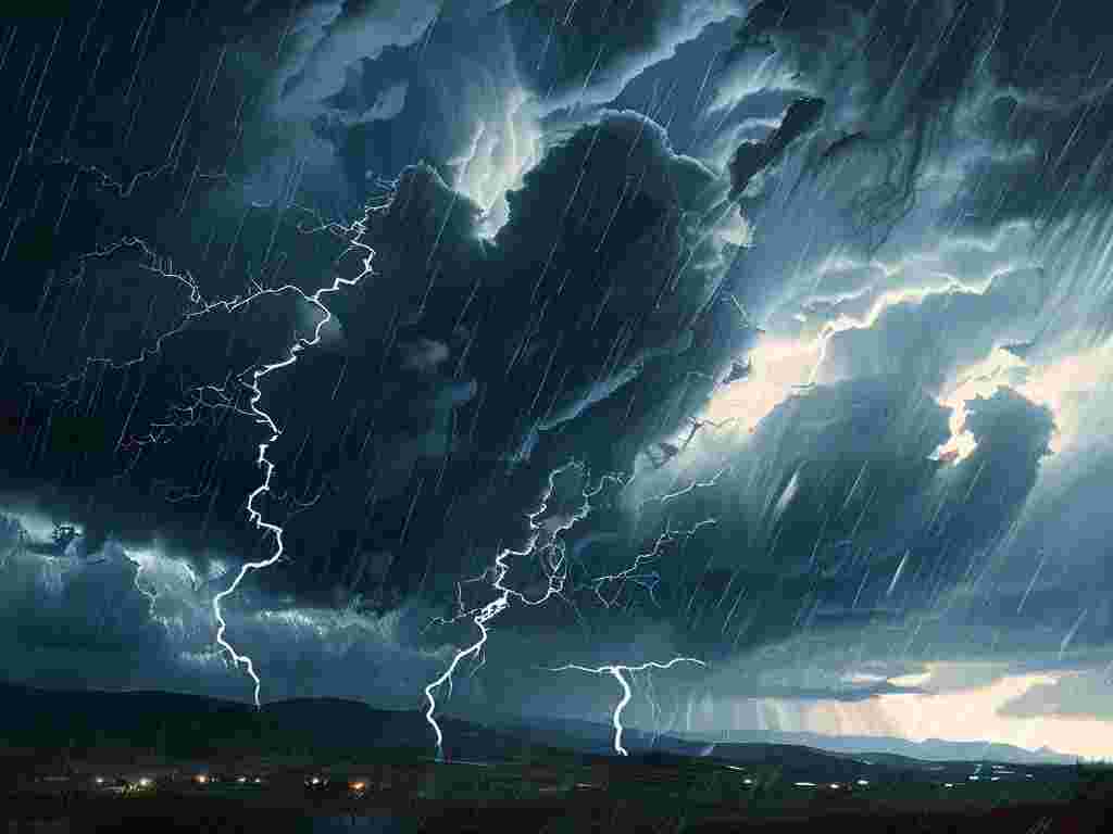 雷雨交加的情感句子
